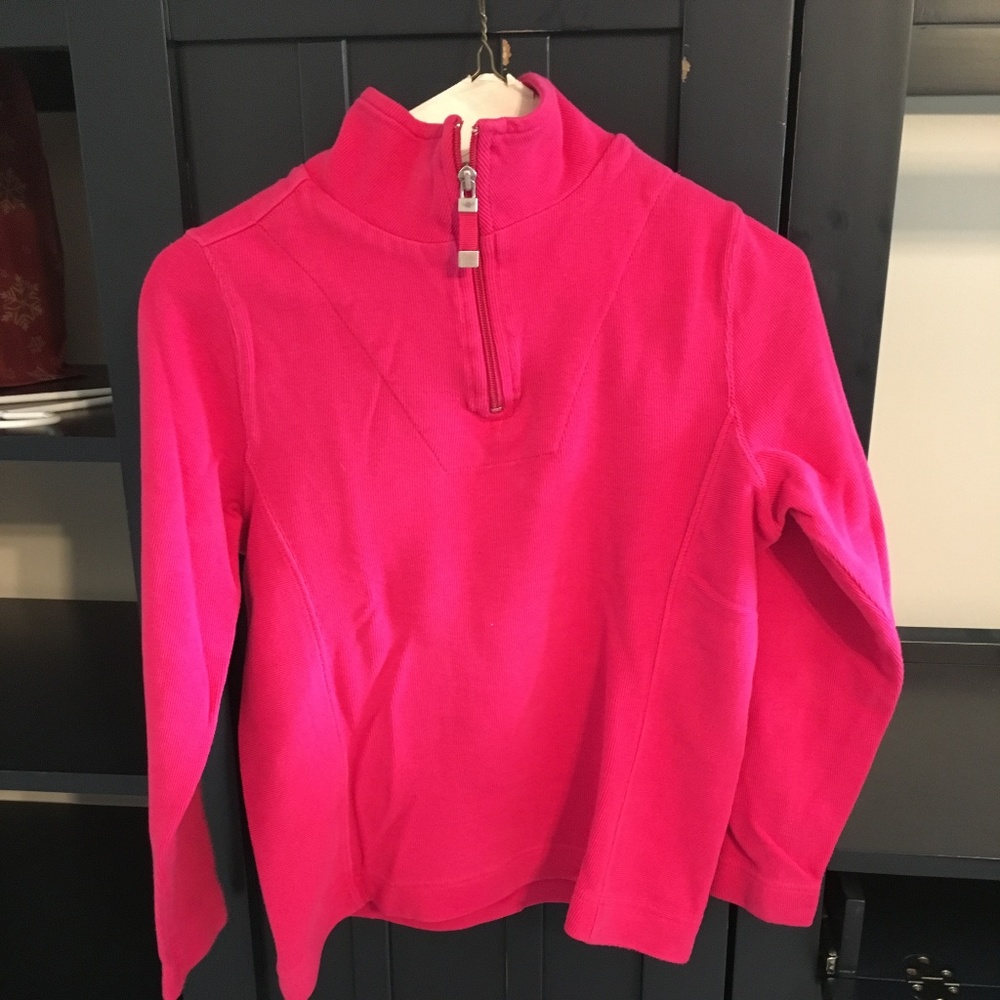 Bright pink athletic zip-up, Talbot's Size P0